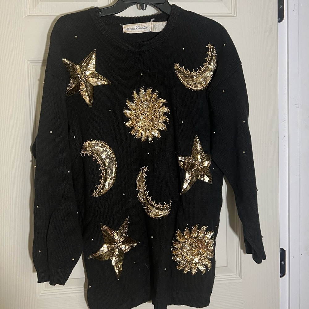 Marissa Christina Vintage sequin sweater Size M